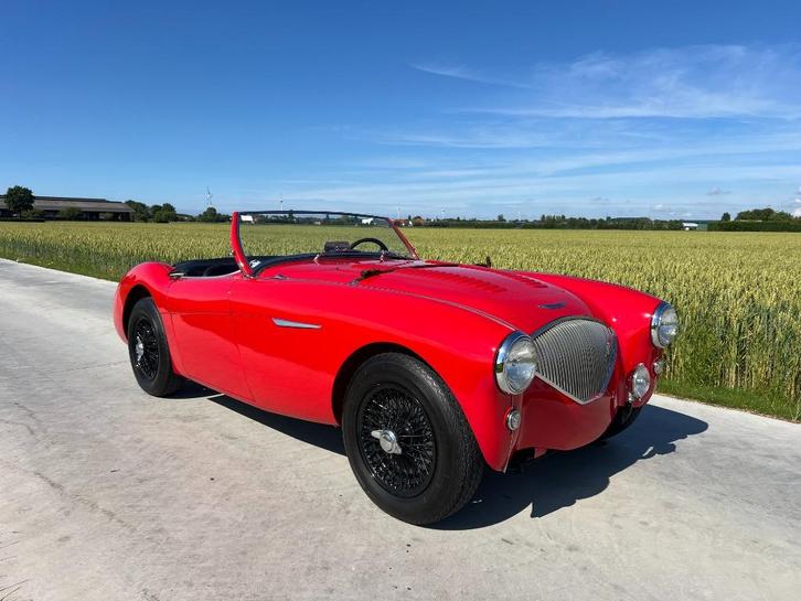 Austin Healey 100/4 BN1 1954, Auto's, Austin, Bedrijf, Te koop, Benzine, Cabriolet, 2 deurs, Handgeschakeld, Rood, Zwart, Achterwielaandrijving