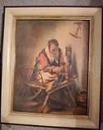 Schilderij De Spinster, Antiek en Kunst, Kunst | Schilderijen | Klassiek, Ophalen