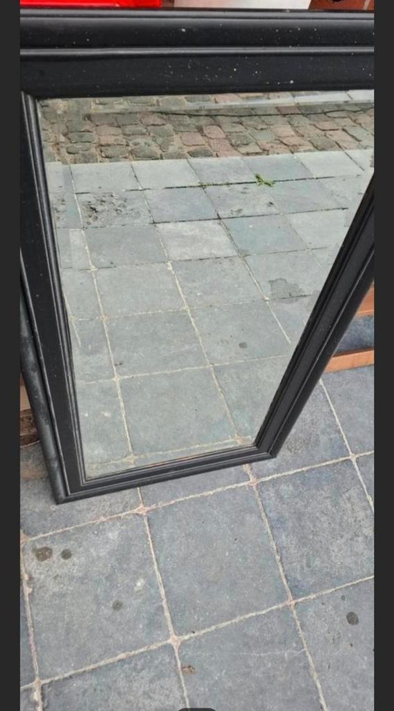 Spiegel en waskom met kraan, Maison & Meubles, Accessoires pour la Maison | Miroirs, Enlèvement