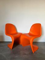 2x Oranje Verner Panton chairs for Vitra, Huis en Inrichting, Ophalen, Kunststof, Gebruikt, Twee