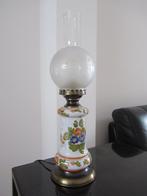 tafellamp-keramisch-stijl olielamp-handgeschilderd-VINTAGE, Ophalen of Verzenden