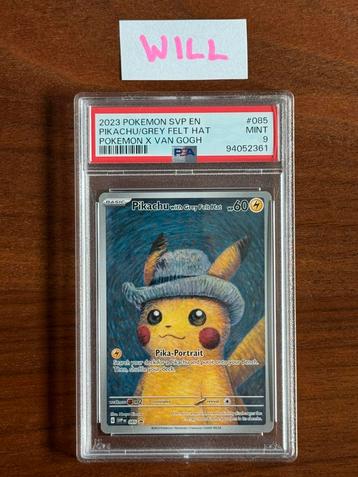 Carte Pokémon Pikachu x Van Gogh PSA 9