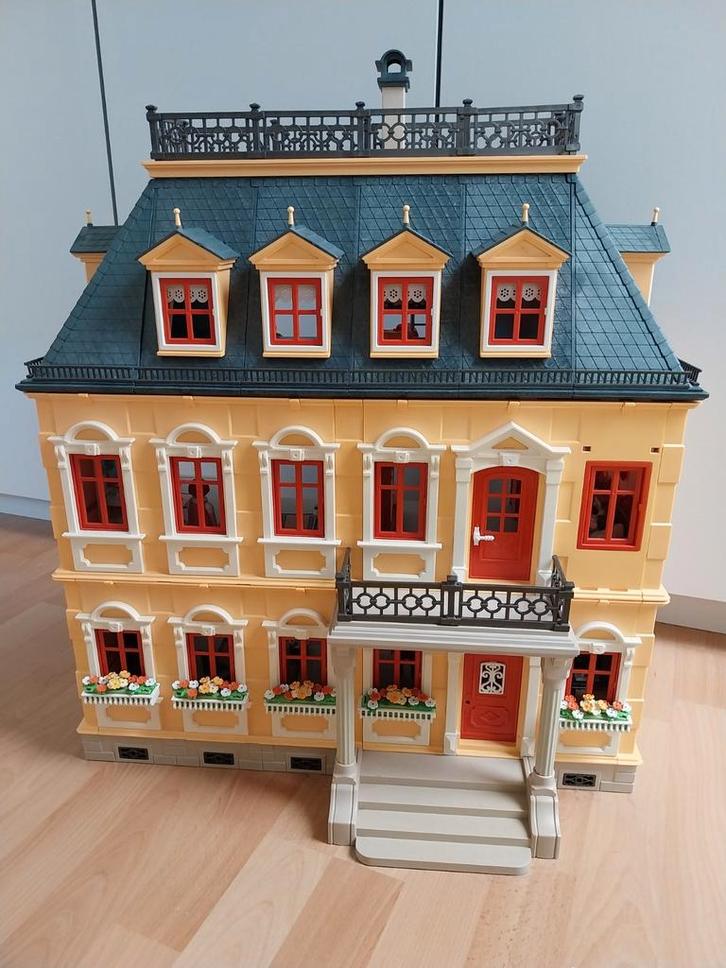Playmobil Geel huis 5301 + 5317 + 5327 + 5319 + 5318 + 5328, Kinderen en Baby's, Speelgoed | Playmobil, Ophalen of Verzenden