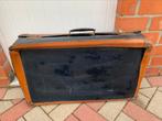 Retro lederen koffer 69x42x17 zwart met bruin, Handtassen en Accessoires, Koffers, Ophalen of Verzenden