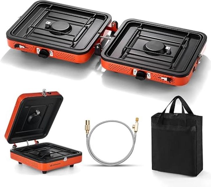 Draagbare camping kooktoestel | 2 branders | Nieuw, Caravans en Kamperen, Kampeergereedschap, Nieuw, Verzenden