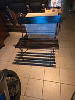 Mooie plooibare eiken zitbank, Tuin en Terras, Tuinbanken, Ophalen of Verzenden, Zo goed als nieuw, Hout
