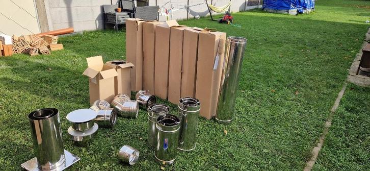 inox buizen NIEUW  !!!, Doe-het-zelf en Bouw, Buizen en Afvoer, Nieuw, Overige typen, Inox, 6 meter of meer, 80 mm of meer, Ophalen