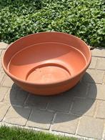 Lichtgewicht kunststof bloempot in terracotta-look – schaal, Tuin en Terras, Ophalen, Kunststof, Gebruikt, 40 cm of meer