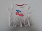 Mt 68 Witte T-shirt met glinsterende kersen 'cherry girl', Meisje, Ophalen of Verzenden, Zo goed als nieuw, Bel & Bo