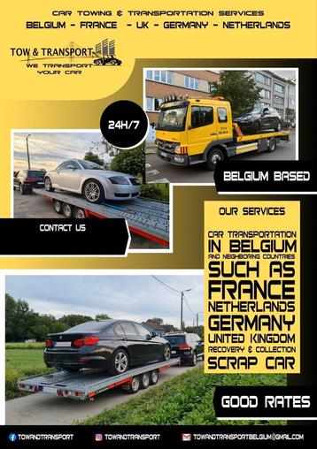 Takelwagen Autotransport Depannage 24/7 beschikbaar voor biedingen