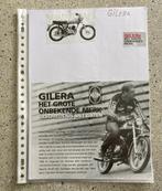 Unieke Map met documentatie Gilera bromfiets Brommers, Fietsen en Brommers, Handleidingen en Instructieboekjes, Verzenden, Zo goed als nieuw