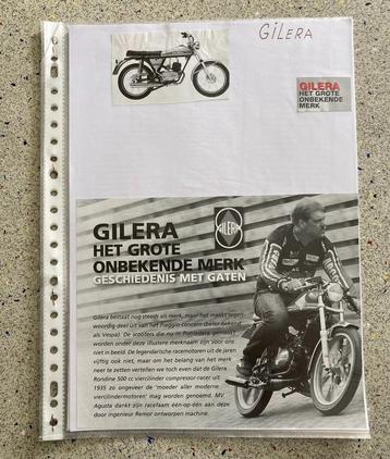 Unieke Map met documentatie Gilera bromfiets Brommers beschikbaar voor biedingen