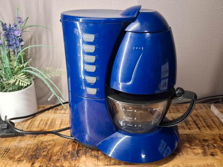 Kleine blauwe Rowenta percolator in perfect werkende staat, Elektronische apparatuur, Koffiezetapparaten, Zo goed als nieuw