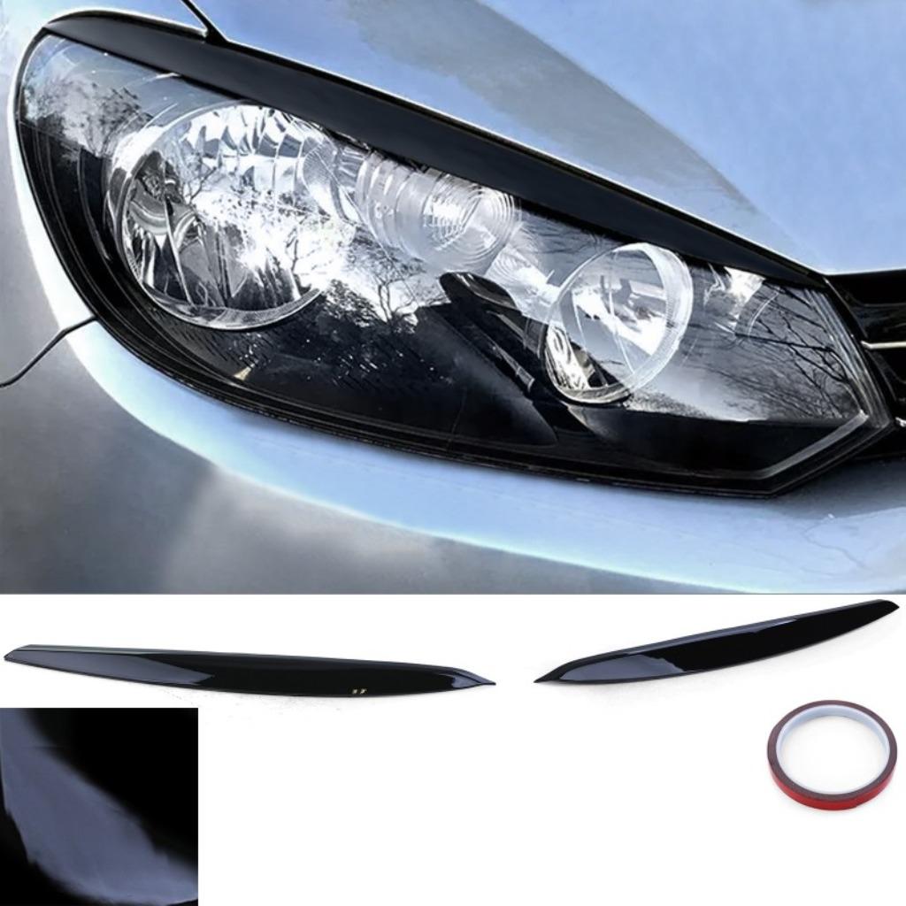 PAUPIERES DE PHARES VW GOLF 6 (08-12) NOIR BRILLANT, Enlèvement ou Envoi