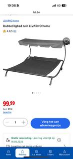 Dubbel ligbed tuin LIVARNO home, Tuin en Terras, Ligbedden, Ophalen of Verzenden, Zo goed als nieuw