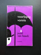Boek, Voorlopig vonnis, Jozef Van Hoeck, toneelspel 1978, Gelezen, Toneel, Jozef van hoeck, Ophalen of Verzenden