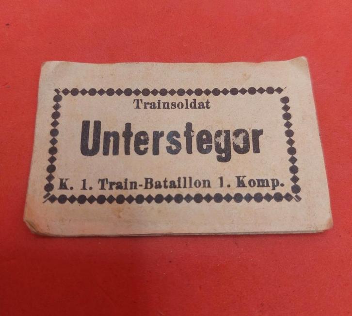 Étiquette d'identification WO1 impériale allemande, Collections, Objets militaires | Général, Enlèvement ou Envoi