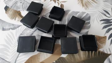 10x Bouchons PVC noir pour profilé Alu carré (50x50mm)