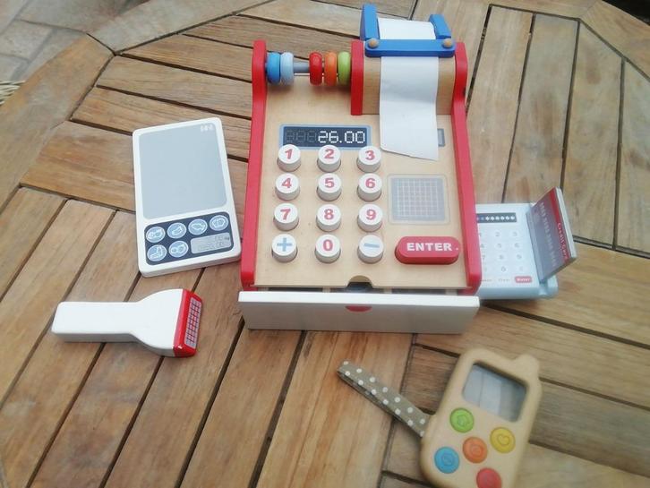 houten kassa voor kinderen, Kinderen en Baby's, Speelgoed | Houten speelgoed, Zo goed als nieuw, Overige typen, Ophalen of Verzenden