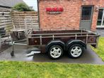 Dubbel as aanhangwagen 750 kg 1.3 x 2.6m, Auto diversen, Aanhangers en Bagagewagens, Ophalen, Zo goed als nieuw