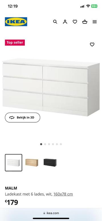 NOUVEAU DANS LA BOÎTE | Commode Ikea Malm avec 6 tiroirs