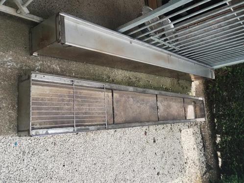 Barbecue inox 2m30 lang, Tuin en Terras, Houtskoolbarbecues, Gebruikt, Ophalen