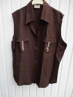 Chemise/gilet marron avec col/débardeur taille 48 - 50, Vêtements | Femmes, Grandes tailles, Enlèvement ou Envoi, Neuf, Brun, Chemisier ou Tunique