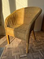 Rieten stoel / rotan fauteuil – naturel, Huis en Inrichting, Stoelen, Ophalen, Zo goed als nieuw