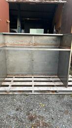Toonbank in vernist staal (zonder blad), Ophalen, Gebruikt