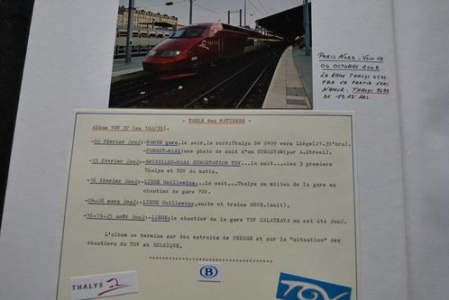 Gros Album photos originales THALYS TGV 37 RARE UNIQUE Train, Verzamelen, Spoorwegen en Tram, Gebruikt, Trein, Overige typen, Ophalen of Verzenden