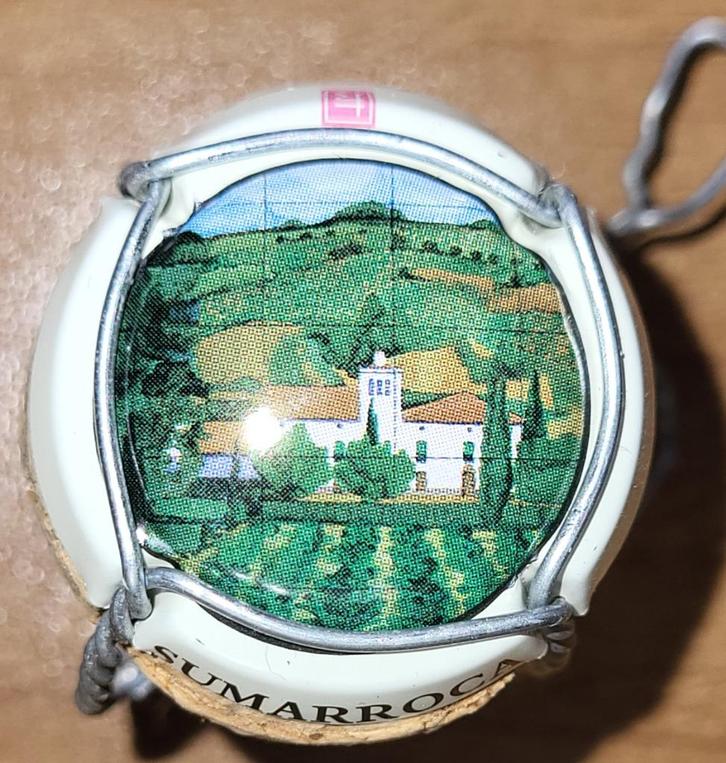 Spaanse Cavacapsule & kurk SUMARROCA polychrome & wit nr05, Verzamelen, Wijnen, Nieuw, Witte wijn, Spanje, Ophalen of Verzenden