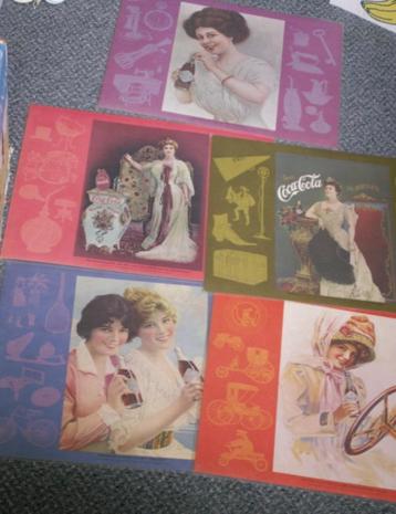 Lot de 5 anciens sets de table Coca-Cola pour femmes des ann, Collections, Enlèvement ou Envoi, Utilisé