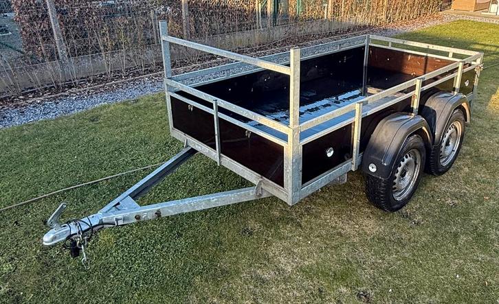 Remorque à double essieu 2m60 x 1m30, Autos : Divers, Remorques, Comme neuf, Enlèvement
