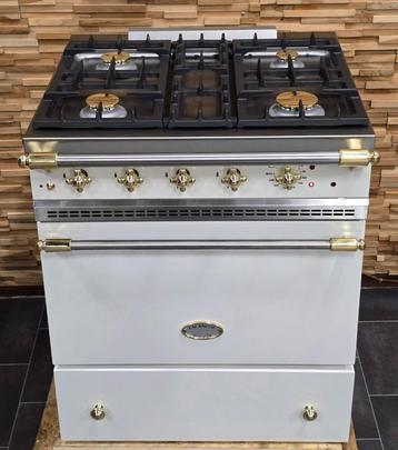 🔥Luxe Fornuis Lacanche 70cm wit + messing 4 pits beschikbaar voor biedingen