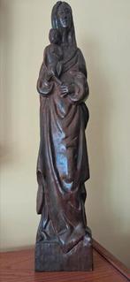 Zwaar houten Mariabeeld 70 cm, Antiek en Kunst, Kunst | Beelden en Houtsnijwerken, Ophalen