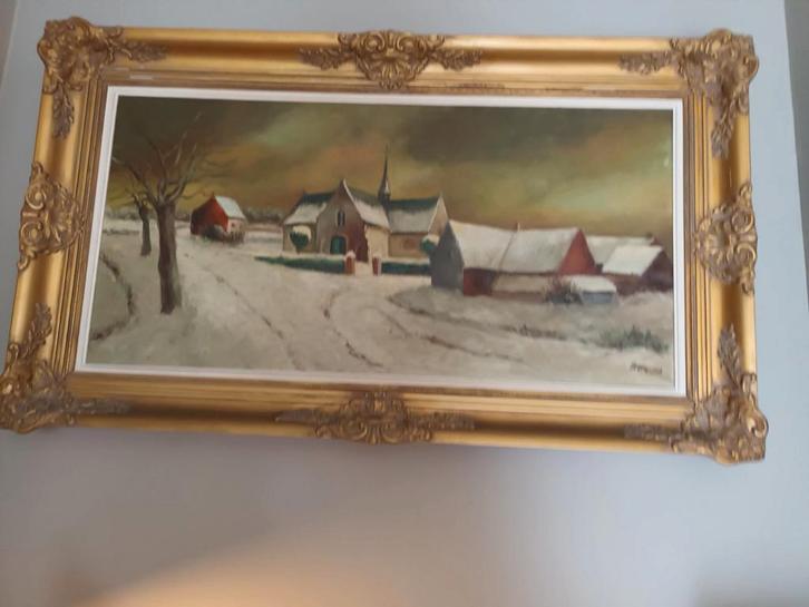 zeer mooie schilderij van Frans Moens geschilderd 60 jaar ge, Antiek en Kunst, Kunst | Schilderijen | Klassiek, Ophalen
