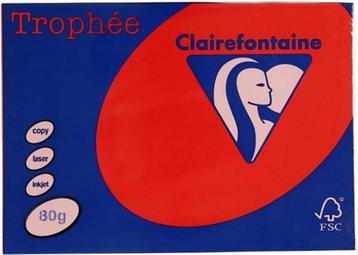 1 doos (5 x 500 blad)gekleurd papier A4 80 gram KORAALROOD beschikbaar voor biedingen