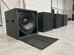 Pioneer XY-118S 18" sub incl. wheels with brakes (2x), Ophalen of Verzenden, Zo goed als nieuw, 120 watt of meer, Subwoofer