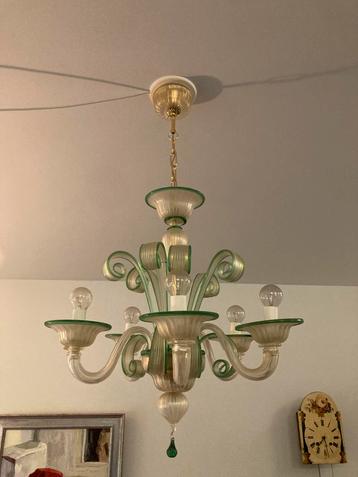 Glazen Murano kroonluchter beschikbaar voor biedingen