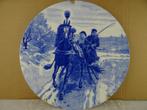 Ancienne assiette murale bleu de Delft Otto Eerelman 39.5cm, Enlèvement ou Envoi