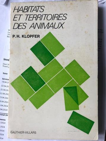Habitats et territoires des animaux Peter H. Klopfer 1972