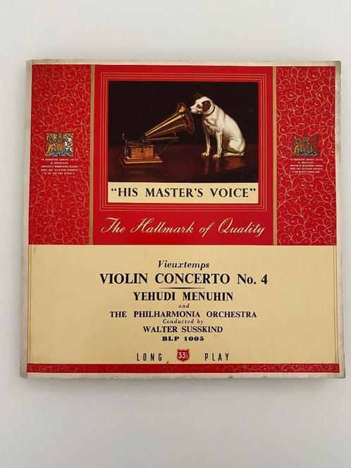 Menuhin Phil Orch Susskind Henri Vieuxtemps Violon Con 4, In, CD & DVD, Vinyles | Classique, Comme neuf, Romantique, Orchestre ou Ballet