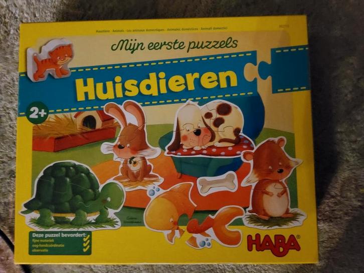 HABA eerste puzzels huisdieren, Kinderen en Baby's, Speelgoed | Kinderpuzzels, Zo goed als nieuw, Ophalen