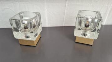 Peill & Putzler, ensemble de lampes Ice Cube, base en laiton, Enlèvement ou Envoi, Comme neuf, Minimalist
