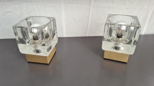Peill & Putzler, set Ice Cube lampjes, messing voet, 70/80s, Huis en Inrichting, Lampen | Overige, Zo goed als nieuw, Ophalen of Verzenden