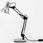 Lampe de bureau pliante, lampe de table, chromée, réglable,, Verzenden, Metaal