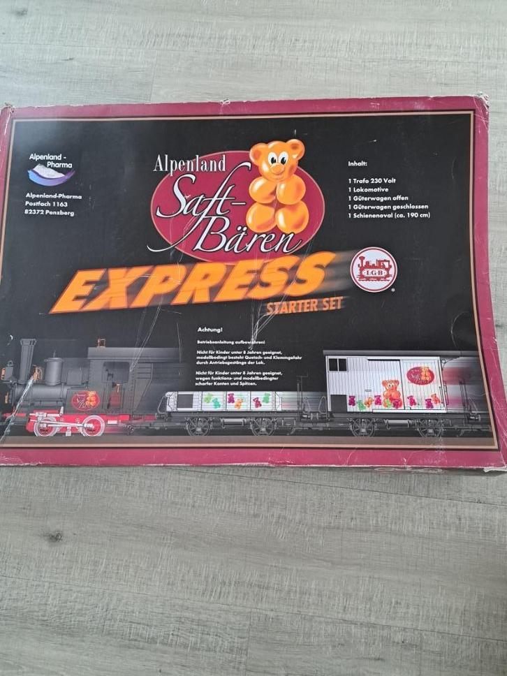 LGB set Alpenland Saft-Bären Express ., Hobby en Vrije tijd, Modeltreinen | Overige schalen, Gebruikt, Treinset, Gelijkstroom