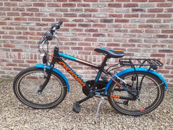 Jongens fiets Kick off Oxford 20 inch blauw / oranje 