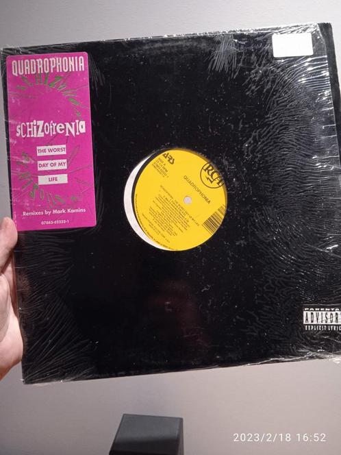 12" Quadrophonia - Schizofrenia (1992, Hardcore/Techno), CD & DVD, Vinyles | Dance & House, Utilisé, Autres genres, 12 pouces