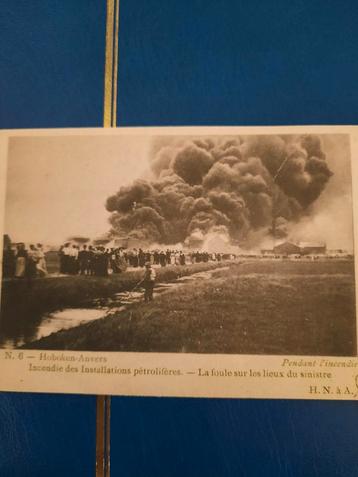 25 postkaarten brand petroleum Hoboken 1904 beschikbaar voor biedingen